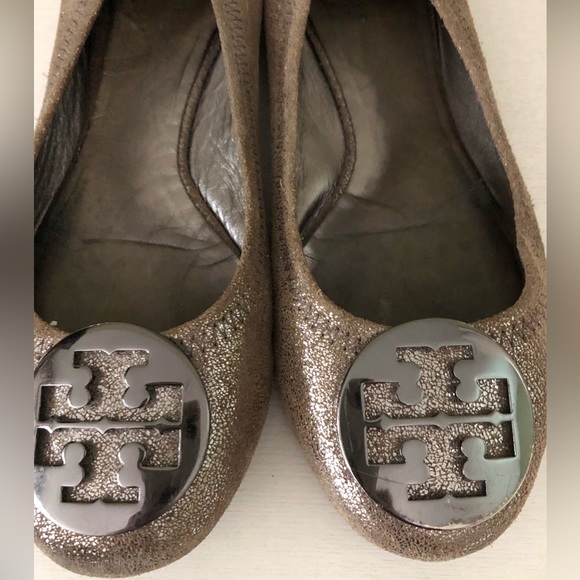 Tory Burch Reva Flats in Pewter - Picture 5 of 5